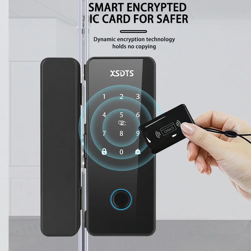 قفل باب زجاج ذكي