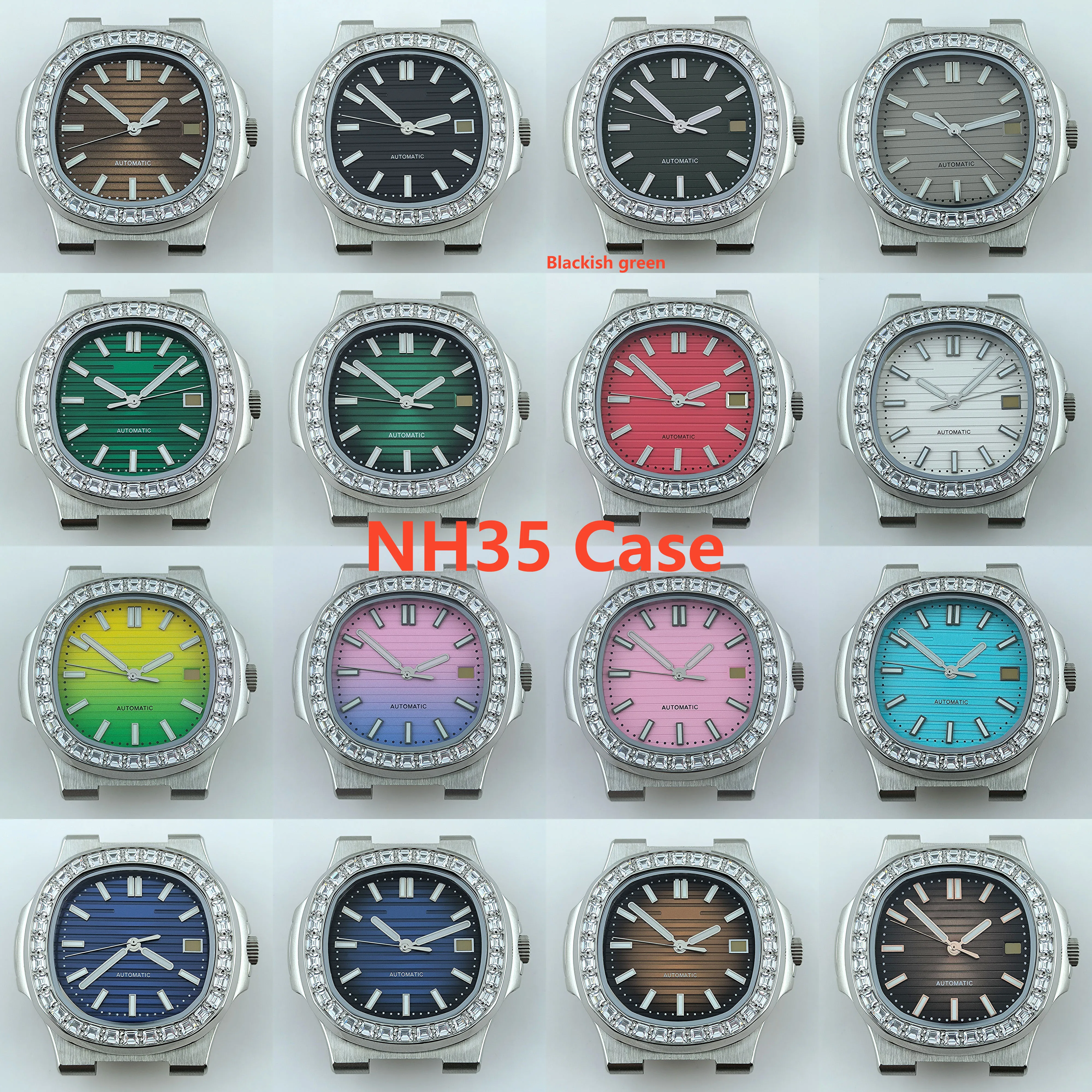 

NH35 Case NH35 Dial Nautilus Men's Stainless Steel Watch Sapphire Glass Suitable for NH35 NH36 Movement Watch Accessories