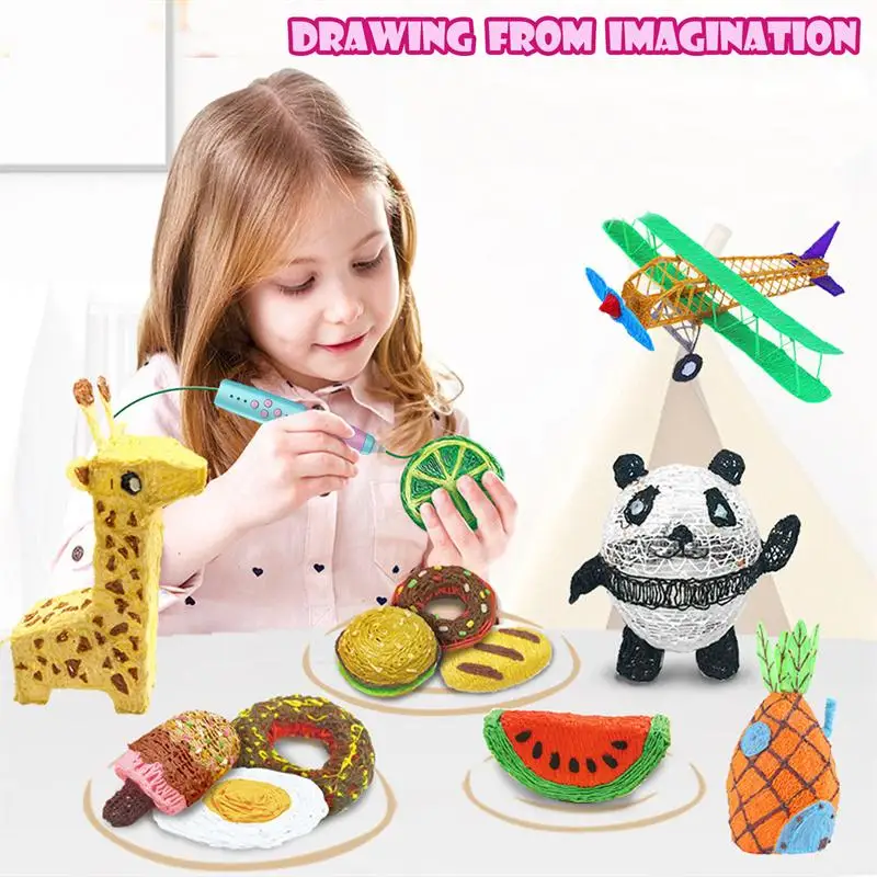 New 3D Pen Set for Kids Boys Girls Birthday Chrismas Gifts 3d Printing Pen Low Temperature with 200M PCL Filament 3d Pens 3d printing pen 3d printing pen filament