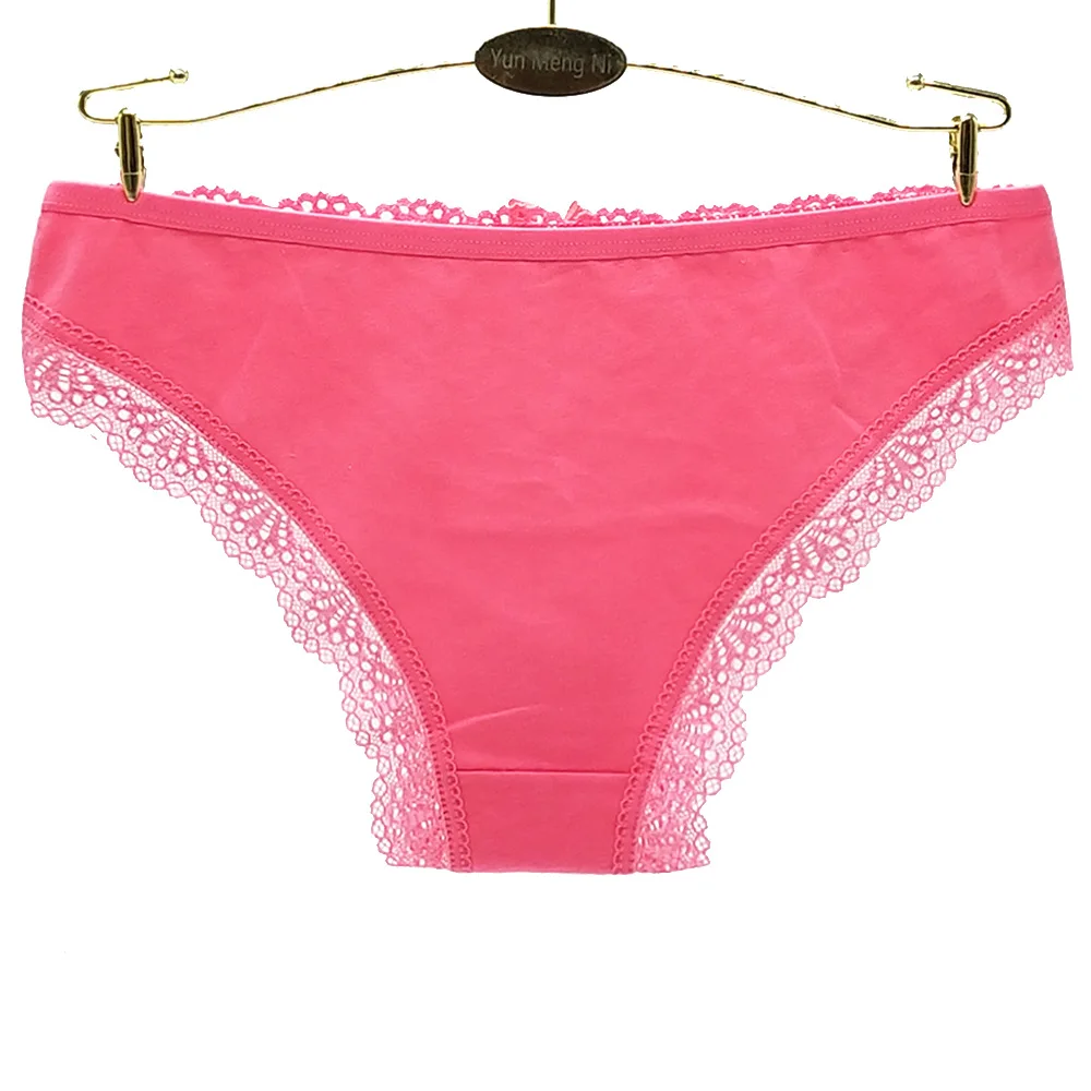 Women's Cotton Lace Trim Low Waist Hipster Panties - 5 Pack