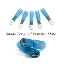 

10/20Pcs Insulated Spade Crimp Terminals Electrical Wire Heat Shrink Connectors Set