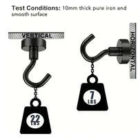 ตะขอแม่เหล็กที่แข็งแรงเหมาะสำหรับห้องครัว โรงรถ สำนักงาน - ไม่ต้องเจาะรู ตะขอโลหะกันน้ำ ประหยัดพื้นที่ ใช้ในบ้าน 3