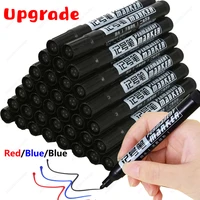 1-100Pcs Waterproof Oil-based Marker Pen Quick Dry Black Blue Red Ink Permanent for Metal Glass Stationery Art School Supply 1