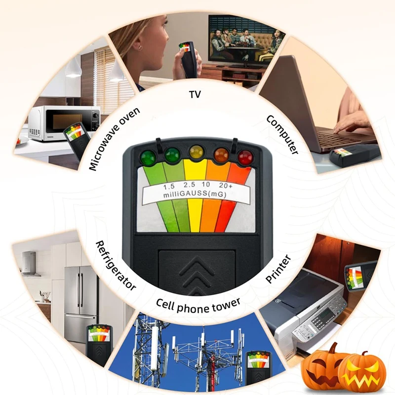 EMF meter ghosthunting equipment kit paranormal equipment LCD Emf detector for home office & outdoor inspect