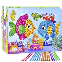 5/10/20pcs/Lot DIY Diamond Stickers Handmade Crystal Paste Painting Mosaic Puzzle Toys Random Color Kids Stickers Gift Children 1