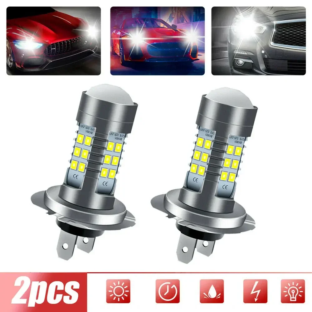 2PCS H7 LED Headlight Bulbs β 110W 6000K Super Bright White Car Lights, High/Low Beam Fog DRL Lamps for H4 H8 H9 H11 9005 9006 12V Vehicles 5
