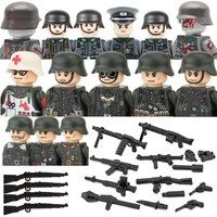 Military Army Soldier Figures Building Blocks WW2 German Medical Corps Zombie Infantry Weapons Helmet Mini Bricks kids Toys 1
