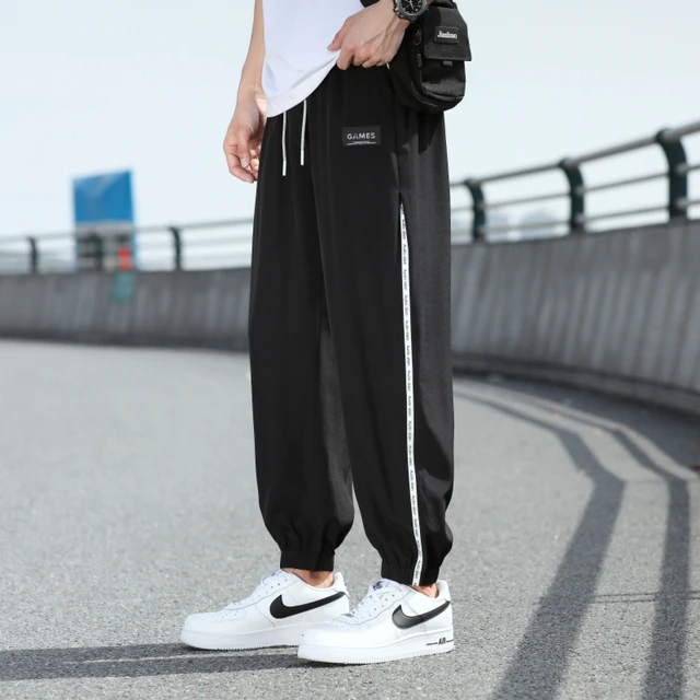 Pantalones deportivos largos de S-5XL para mujer, pantalón blanco de secado  rápido, Harajuku, Harem, para correr - AliExpress