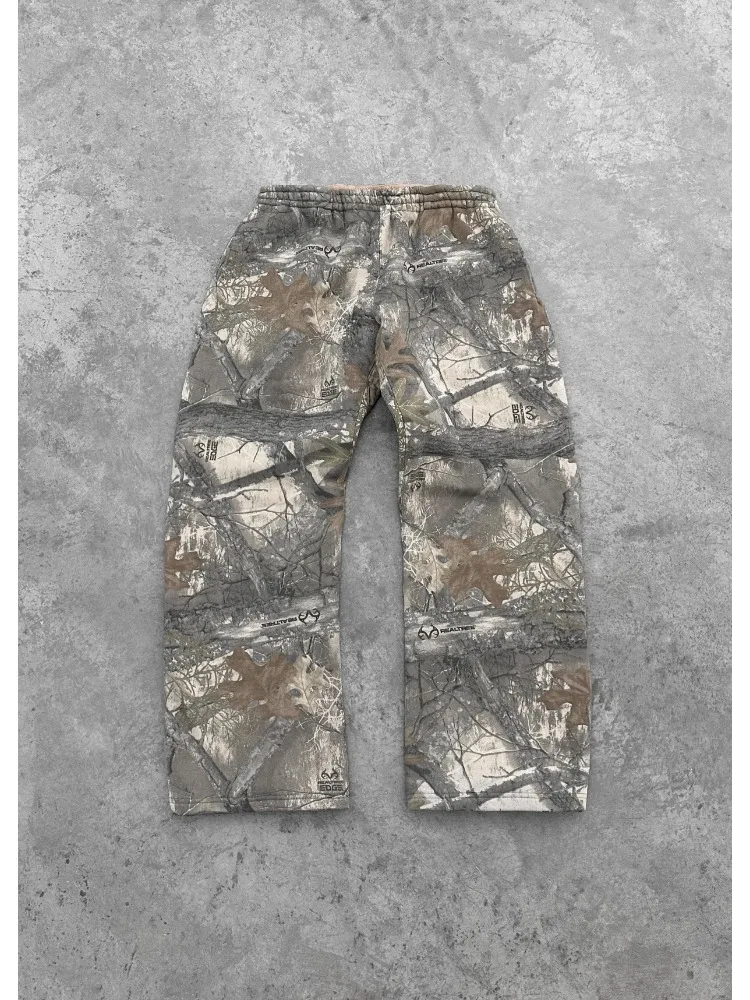 Pure Cotton Material Camouflage Jogger Sweat Pants Mens Embroidered Pattern High Street Casual Pant Oversized Loose Pants Women 4