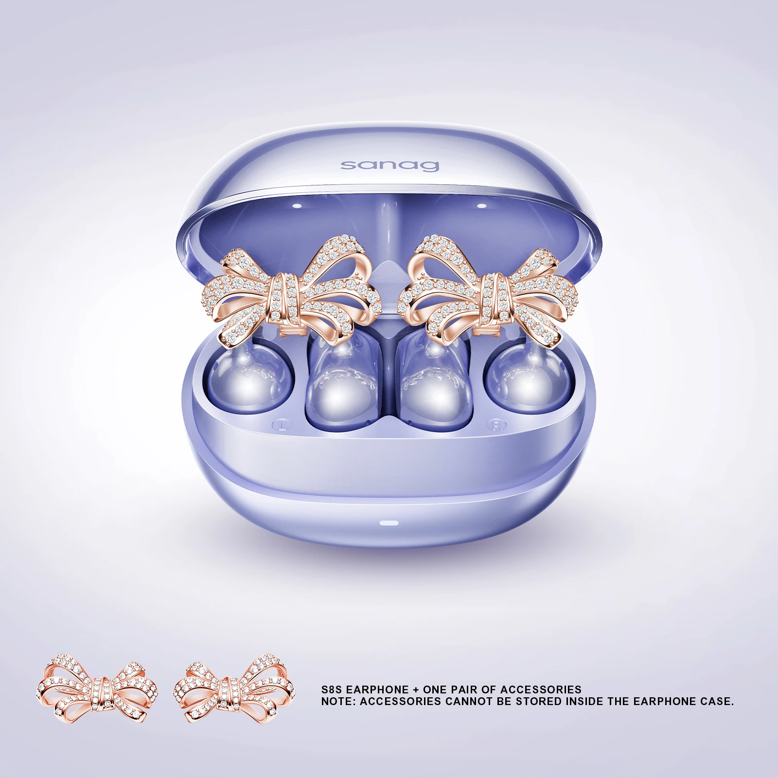sanag S8S AI ワイヤレスイヤホン ブルー Sanag S8S Ear Clip Wireless Bluetooth Smart Air Conduction