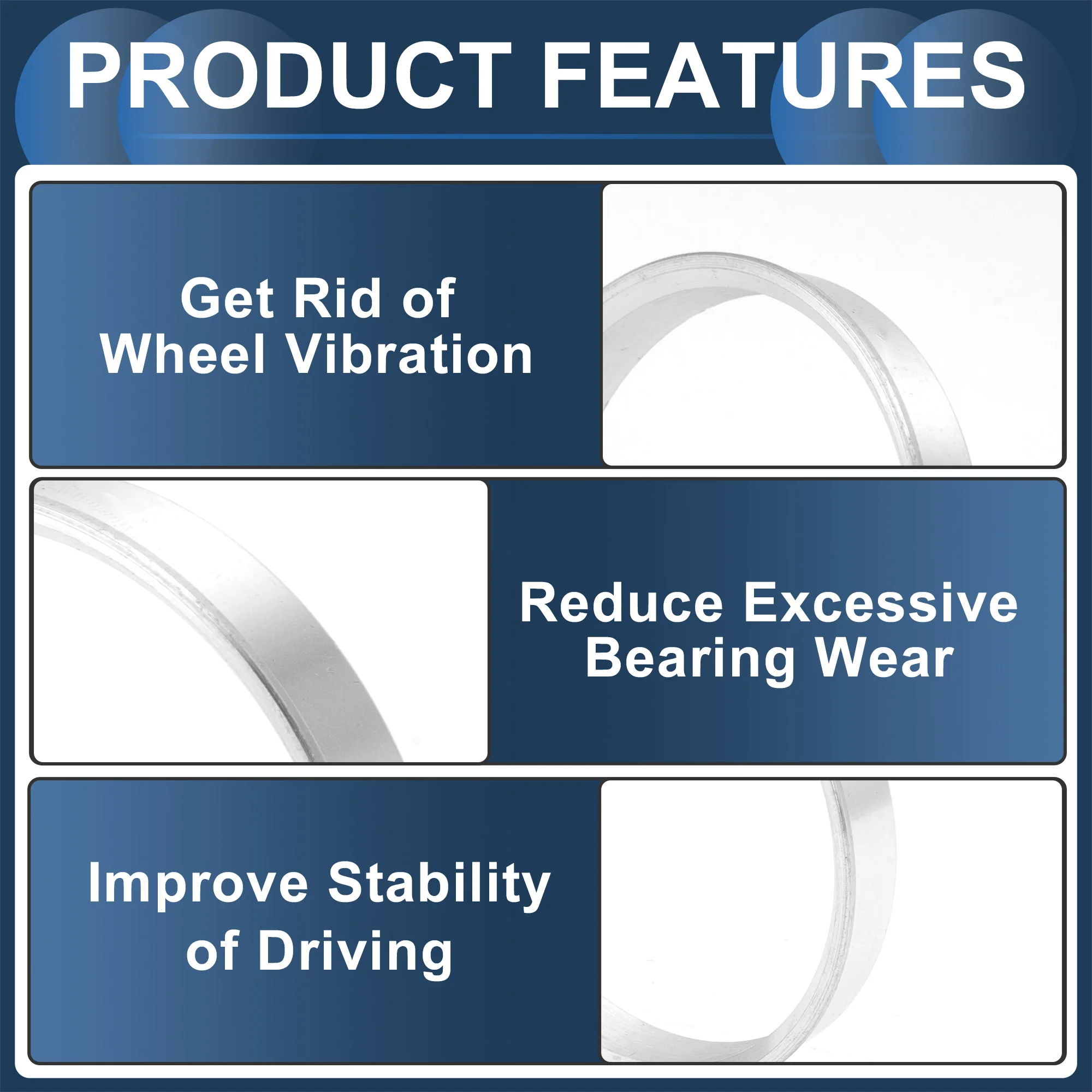 ZHTEAPR 54.1 To 56.1 Wheel Hub Centric Rings (Set Of 4) - OD=56.1mm ID=54.1mm - Aluminium Alloy Wheel Hubrings 56.1 To 54.1