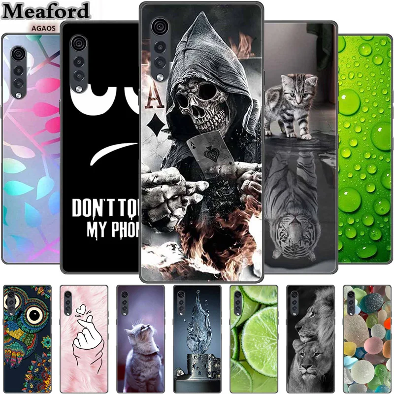 Per Lg Velvet Case Fashion Silicone Soft Tpu Cover Posteriore Per Lg Velvet 5G Uw Lm-G900Em Coque Fundas Antiurto Protettivo