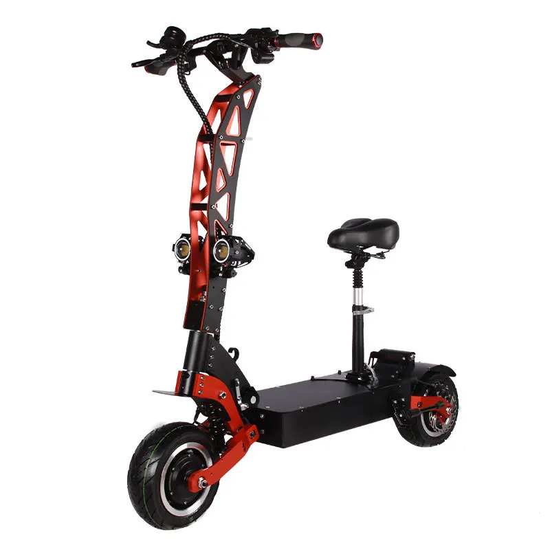Adult 6000W dual motor electric scooter 60V 40Ah battery Long range 120km 11-inch tire foldable off-road fast scooter