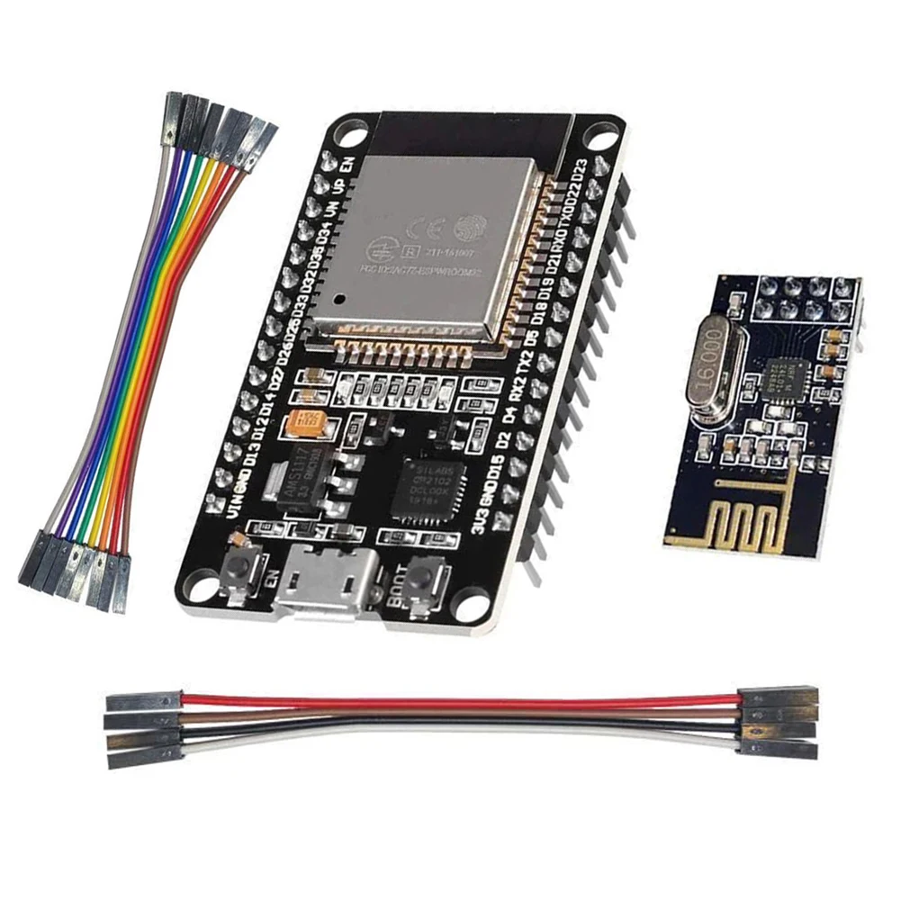 

OpenDTU ESP32+NRF24L01+Cable For Hoymiles DIY Kit Plug-and-play Ready For Hoymiles Inverters High Performance Wide Compatibility