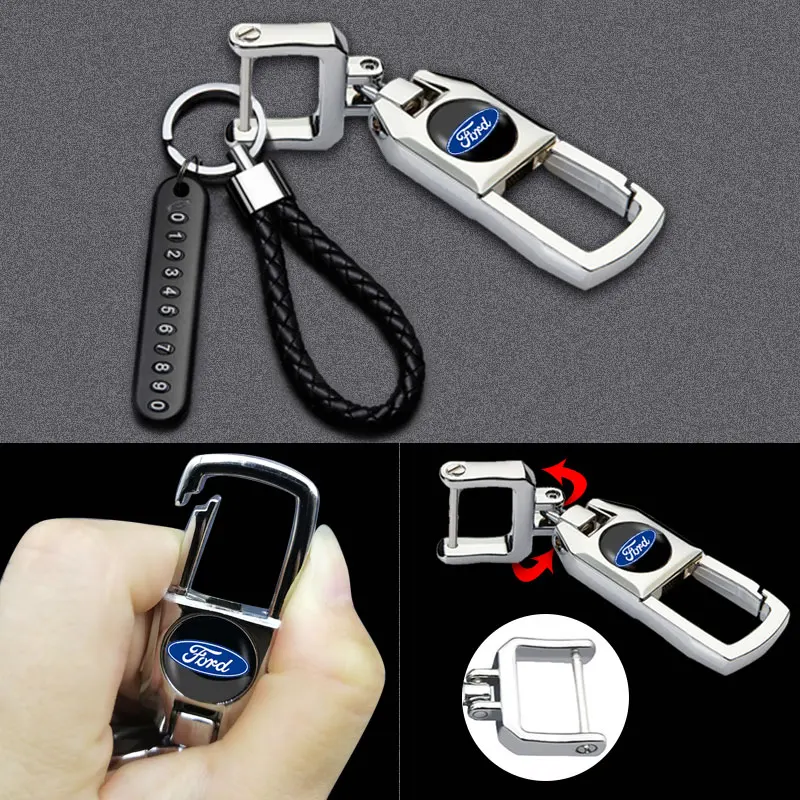 1PCS Car badge keychain metal material decoration creative pendant at the waist For Ford Focus 2 MK2 3 4 ST Festiva Fusion Suit |