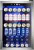 37 Bottle Freestanding Fridge with Stainless Steel Reversible Glass Door, 145 Can Beverage 1