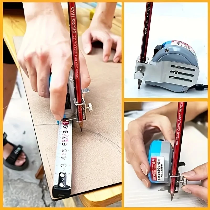 Tape Measure Measuring Tape Measuring Tape Lock Clip Tape Measure Pen Clips Adjustable Marker Scriber Tool Measurer Flexible Measuring Guide
