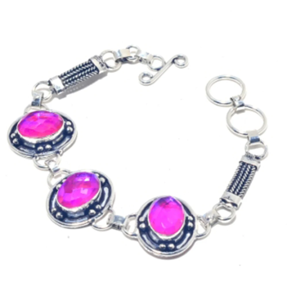 Bracciale Topas Con Rivestimento In Argento Su Rame, 20.5Cm , B3942