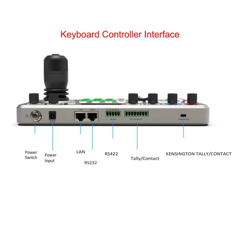 Joystick Keyboard Controller PelcoD Onvif Vmix IPVisca Network 4D RS485 RS232 Control 255 PTZ Cameras joystick keyboard controller