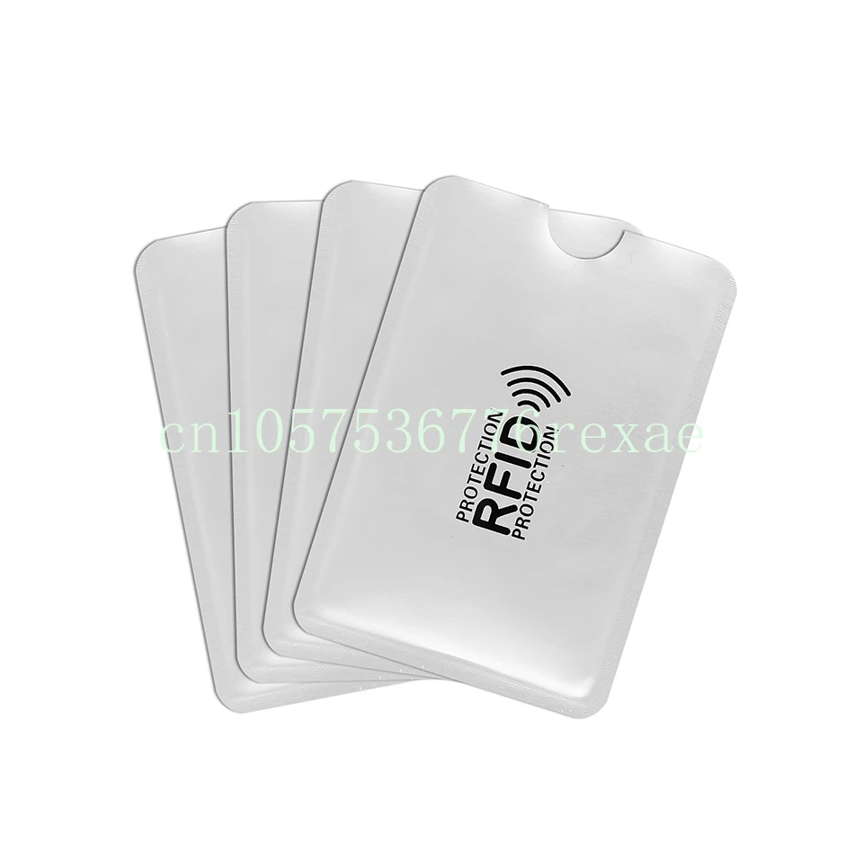 

Credit ID Card Aluminum Foil Holder Anti-Scan Card Sleeve Silver Anti Scan RFID Sleeve Protector