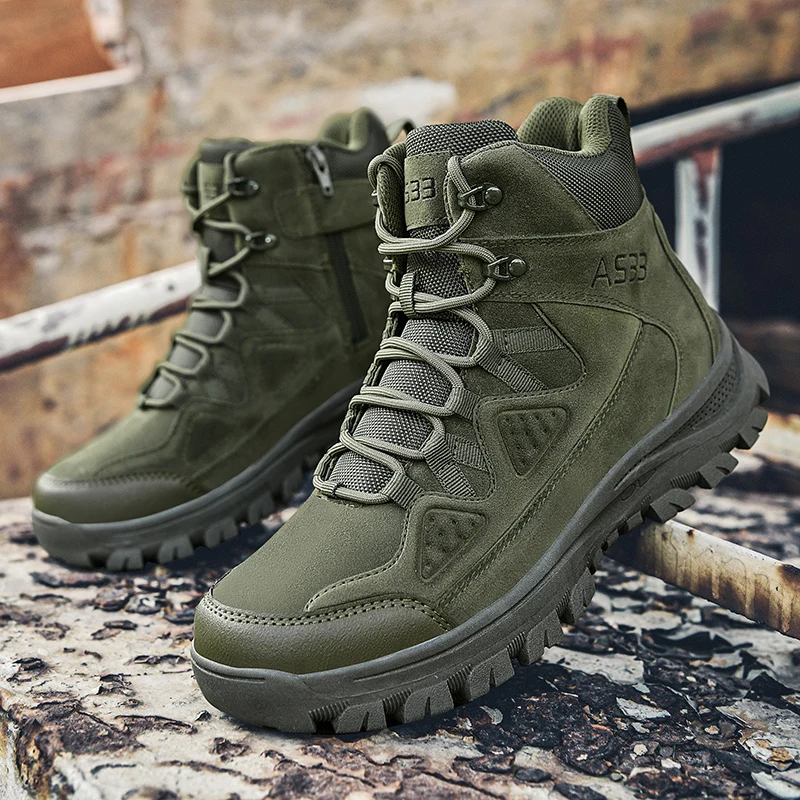 2022 Winter Men Tactical Boots Army Boots Climbing Hiking Shoes Men