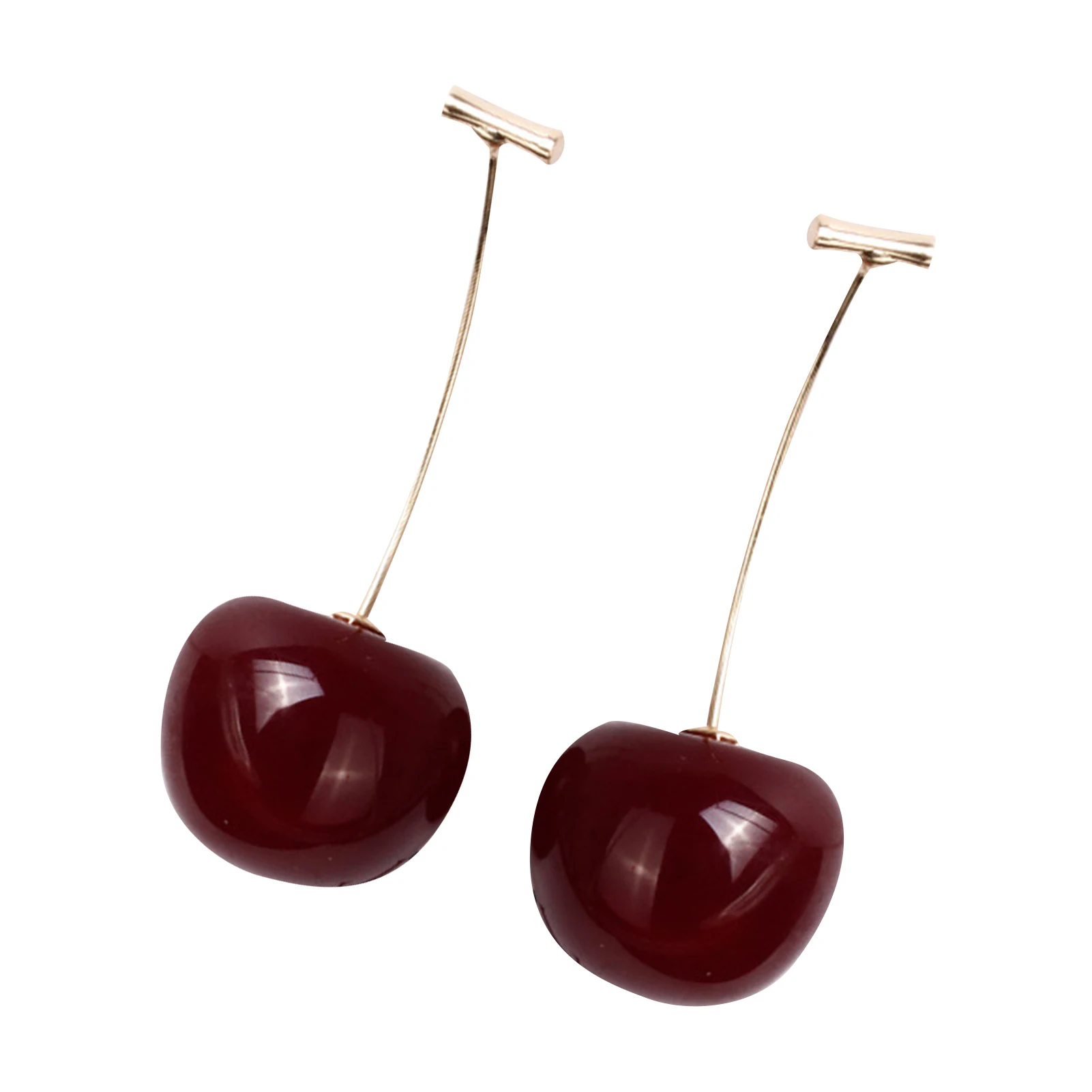 Cute 3D Cherry Earrings Fruit Sweet Dangle Earrings Charm Jewelry Gift Earrings For Women Girls