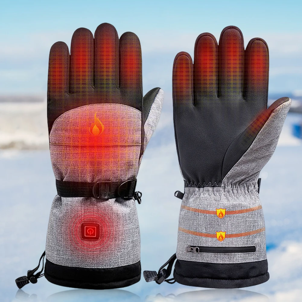Gants chauffants coupe-vent avec chargeur USB, chauffe-mains électriques  thermiques, gants d'hiver pour moto, vélo, cyclisme - AliExpress