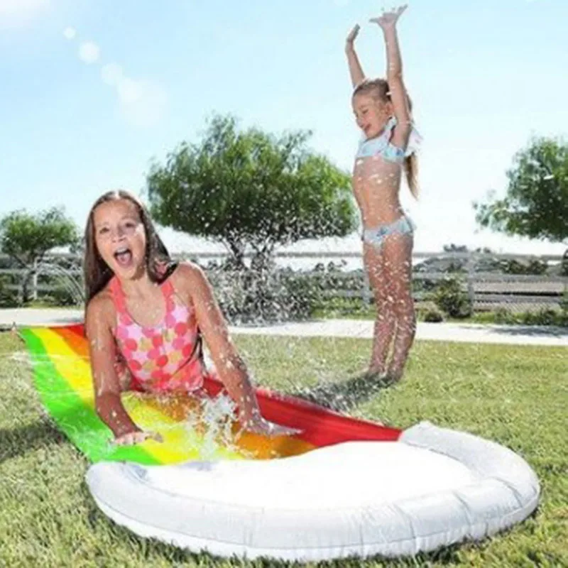 Inflatable Lawn Water Spray Slide Toys Kids Summer Outdoor Games Children Backyard Waterslide Sprinkler Play Water Slide Toys 4