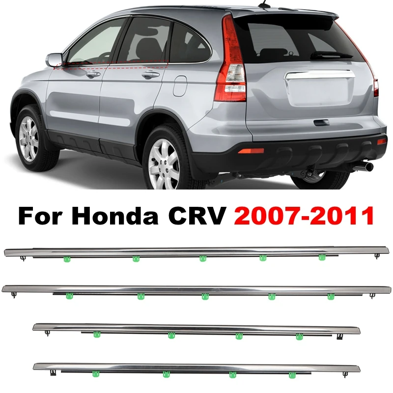 Guarnizione Per Finestrino Dell'Auto Per Honda Crv Cr-V 2007 - 2011 Silver Side Door Glass Window Sealing Strip Weather Strip Modanatura Trim