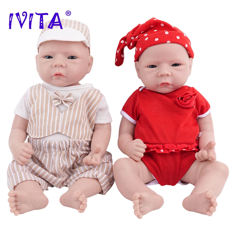18.11inch 100% Full Body Silicone Reborn Baby Doll Realistic Girl
