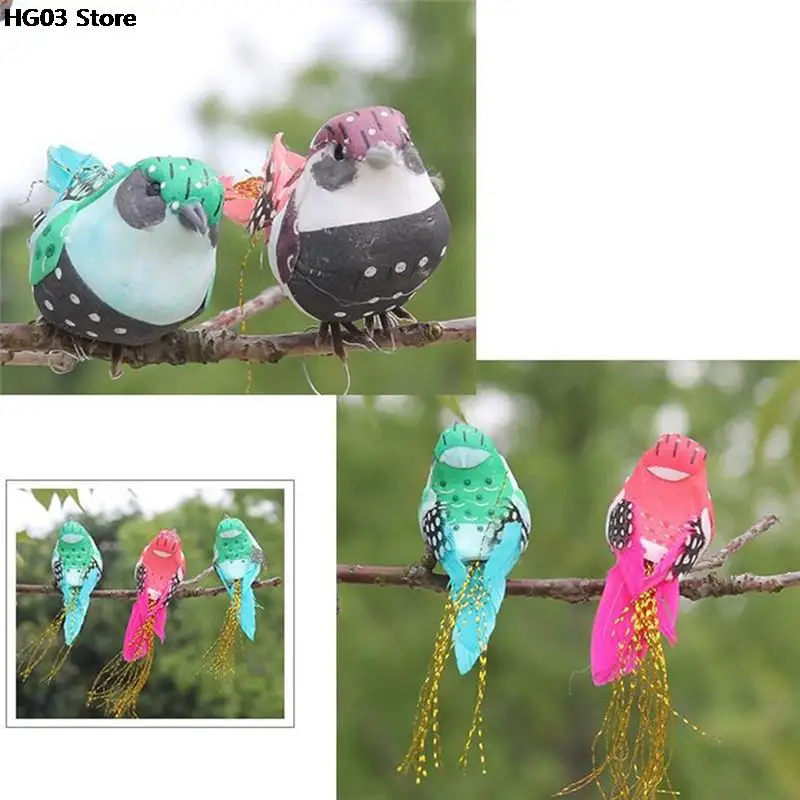 1PC Bird Artificial Foam Feather Random Color Artificial Foam Feather Simulation DIY Party Crafts Magnet Decorative Doves ornament crafts