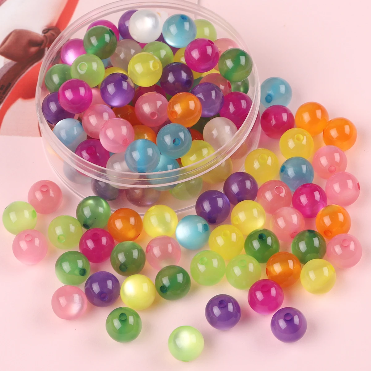 50PCS Resin Beads for DIY Earrings Accessories resin beads