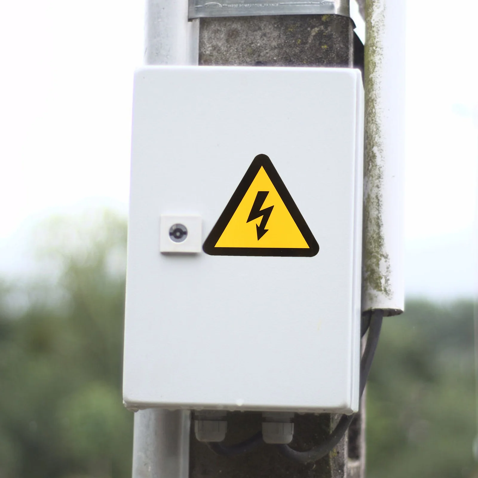 Tofficu High Voltage Electrical Shock Hazard Vinyl Sticker Electric Shock Disconnect Power Before grounding warning decal