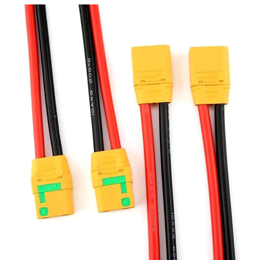 AMASS XT90 Male Female Connector Plug Pigtails with 150mm 10AWG Silicone Wire RC Battery Cable Wire for RC Lipo Battery – Image 3