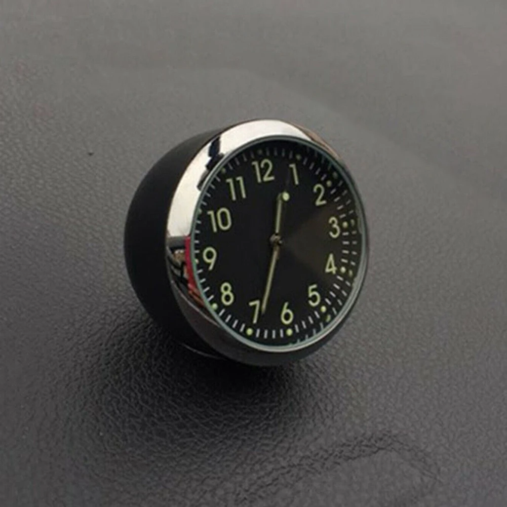 Horloge De Voiture Intelligente Et Belle, Cadran Noir Abs, Horloge Électronique De Voiture