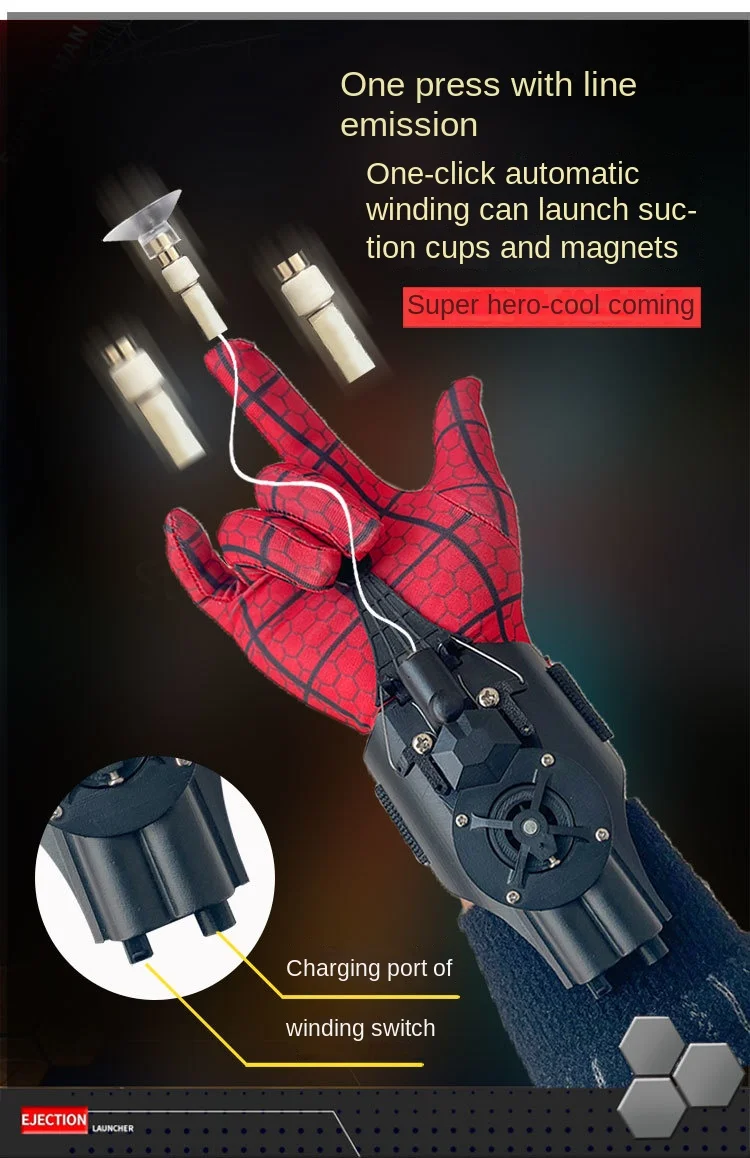 Spiderman Web Shooters Toys Wrist Launcher Device Spider Man Peter Cosplay Accessories Props Spider-line Gifts for Children Boy deadpool toys