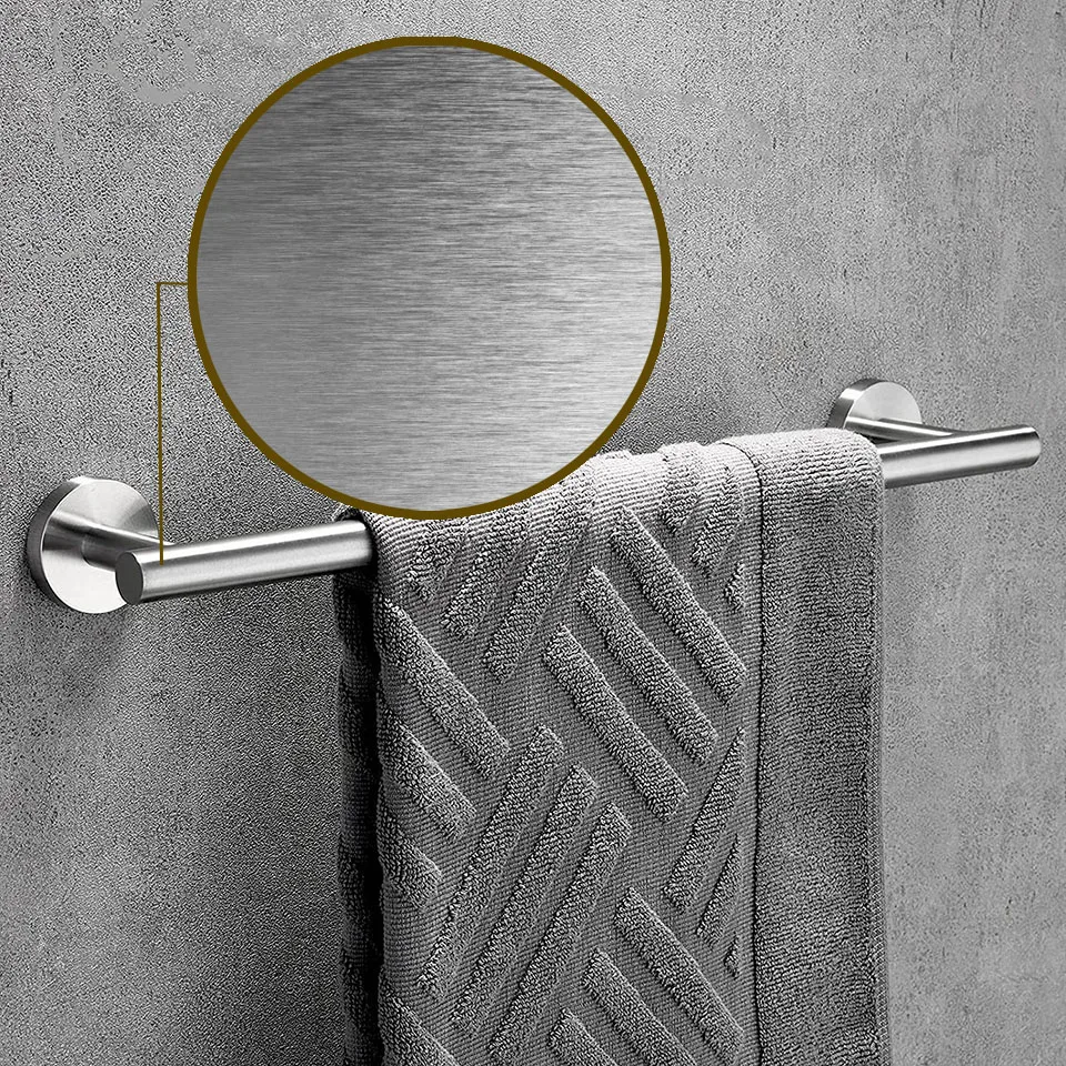 Round Bathroom Accessories Stainless Steel Brushed Toilet Paper Holder Towel Ring Robe Hook Towel Rail Bar Bathroom Hardware paper towel holder toilet paper holder towel hook bathroom hardware set bathroom hardware accessories