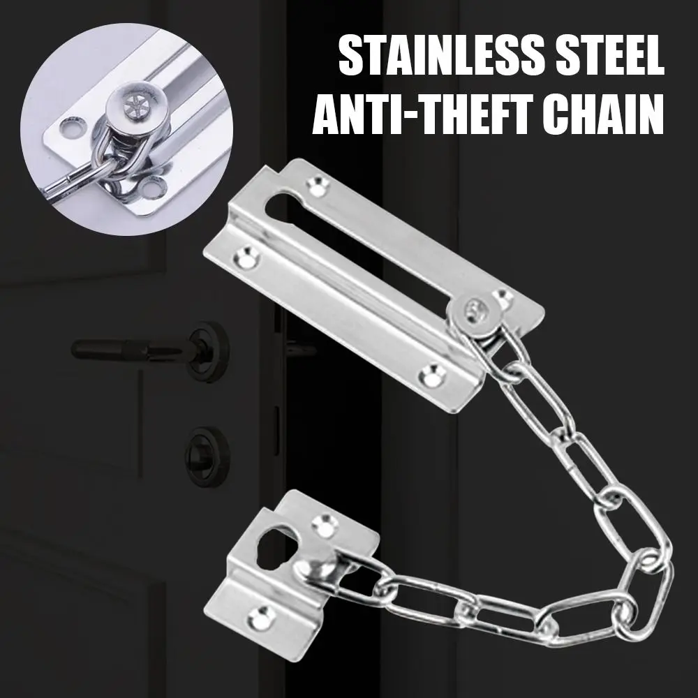 Home Security Lock Stainless Steel Padlock Door Hardware Guard Latch Door Chain Bolts door latch door lock cylinder