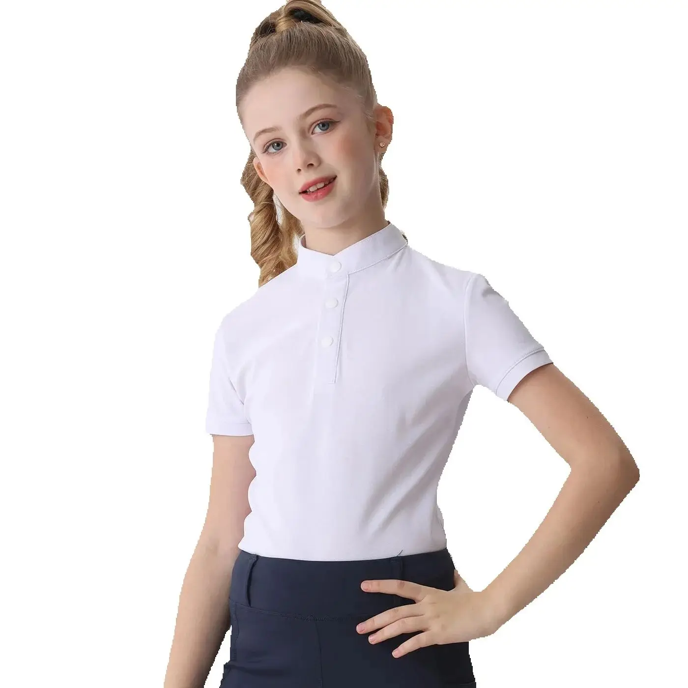 Summer Children's Short sleeved Equestrian T-shirt Children's Equestrian Clothing Summer Short sleeved Quick drying High elastic