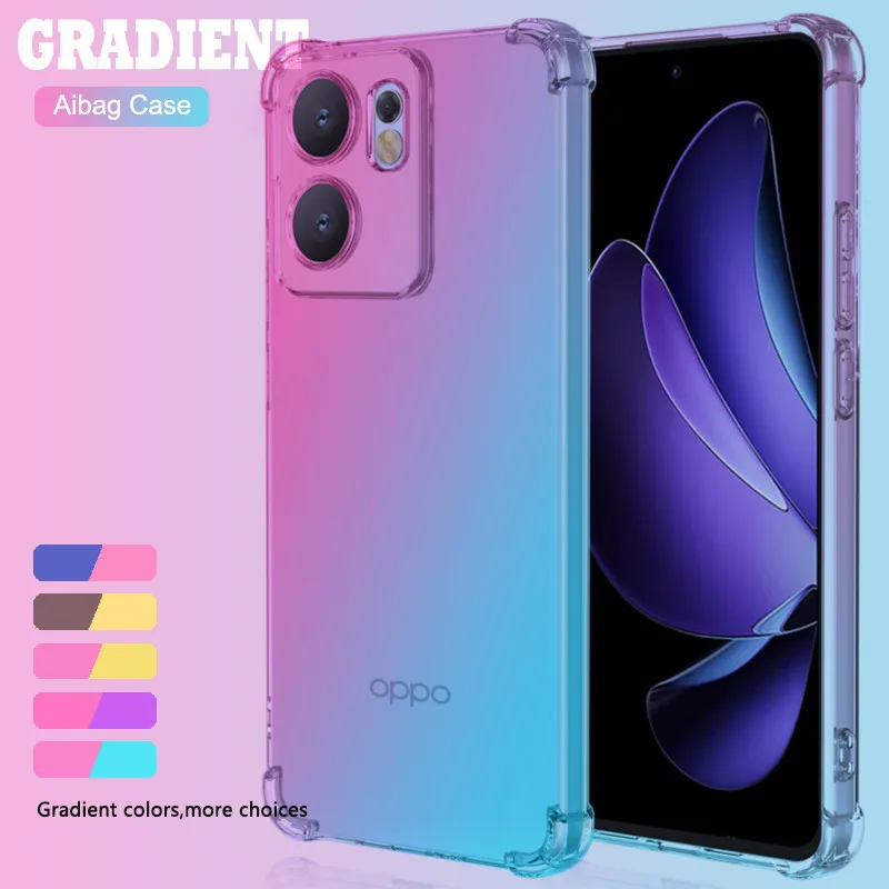 Sleek Gradient Airbag TPU Shockproof Phone Case - Protective Cover Shell