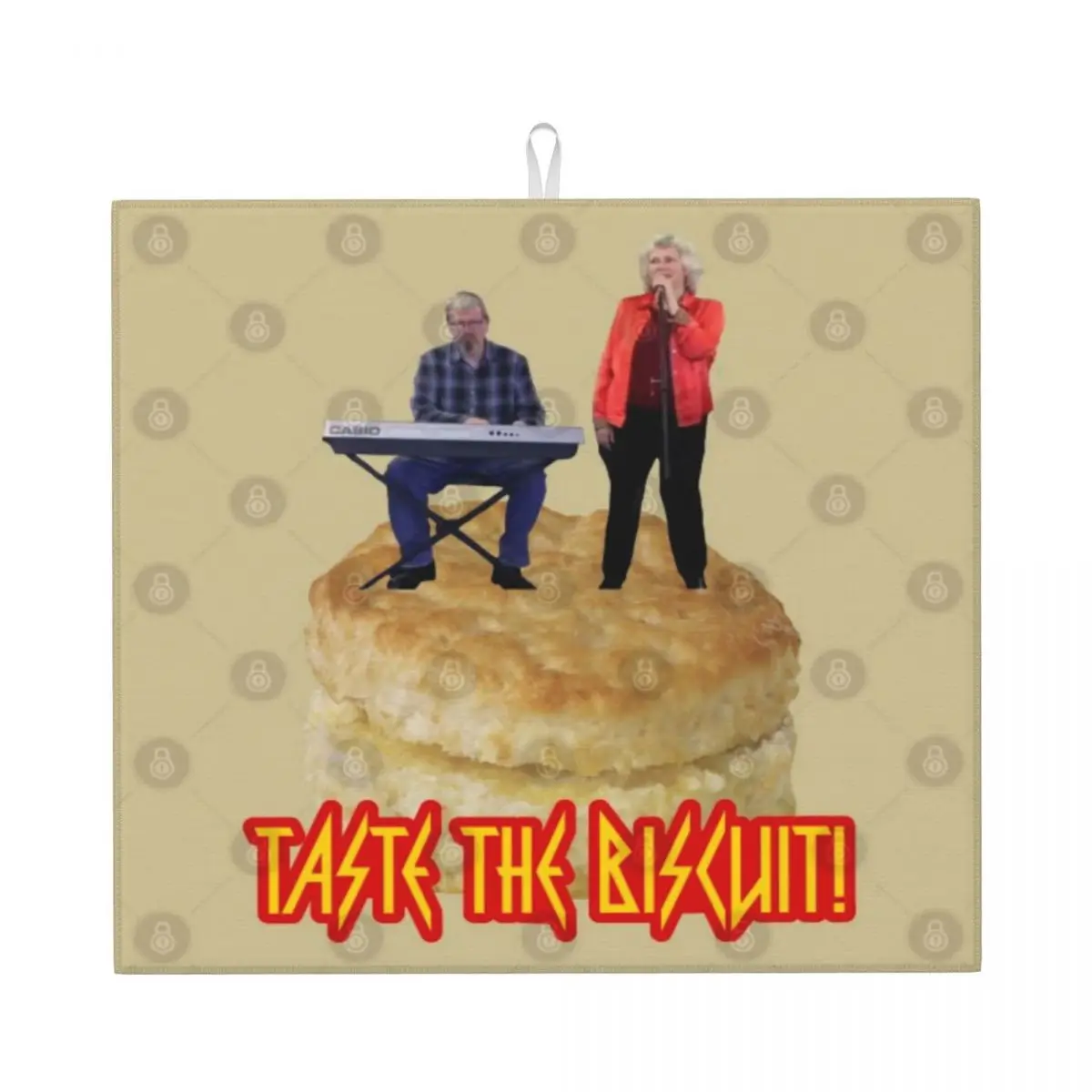 ToastersNMooseTasteTheBiscuitDryingMatforKitchen100Polyester