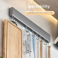 Wall Mounted Kitchen Cabinet Storage Rack Spoon Holder Spatula Organizer Shelves Cutting Board Shelf Kitchen Utensil Accessories 3