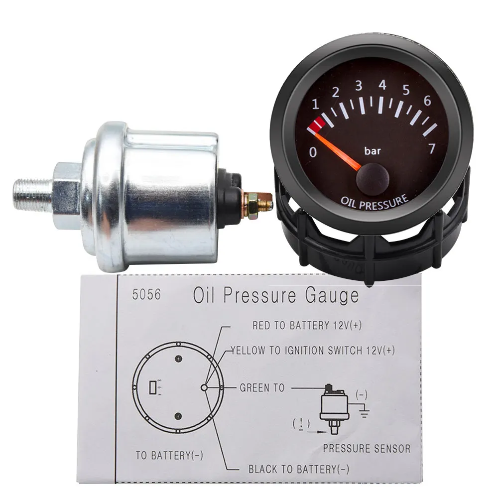 52mm 2" Car Auto Exhaust GasTemp Gauge 300~1300 Celsius 12V Universal Exhaust Gas Temp Gauge Ext Temp Meter EGT With Sensor
