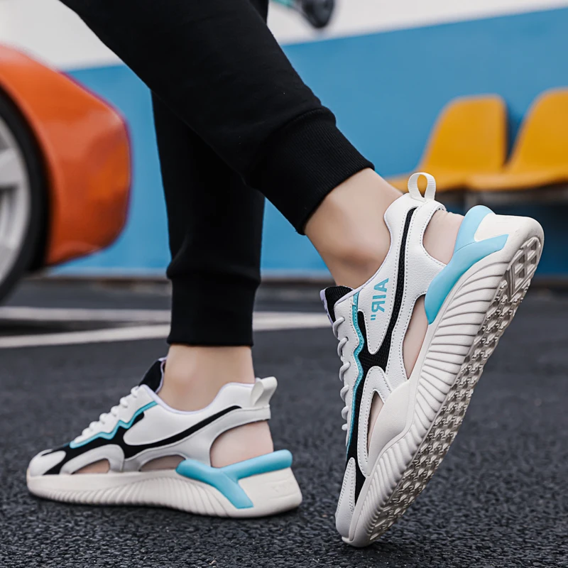 New Mens Mesh Sandals Summer Male Shoes Waterproof Breathable Outdoor Non Slip Beach Sandals Casual Sneakers Shoes