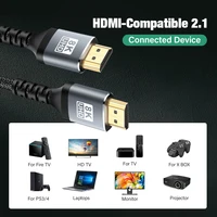 8K 60HZ 4K 120HZ HDMI 2.1 Cable 48Gbps HDR eARC For HDTV PC Laptop Projector Monitor PS5 Xbox 1m 2m 3m 5m 7m 10m Long Video Cord - Image 2
