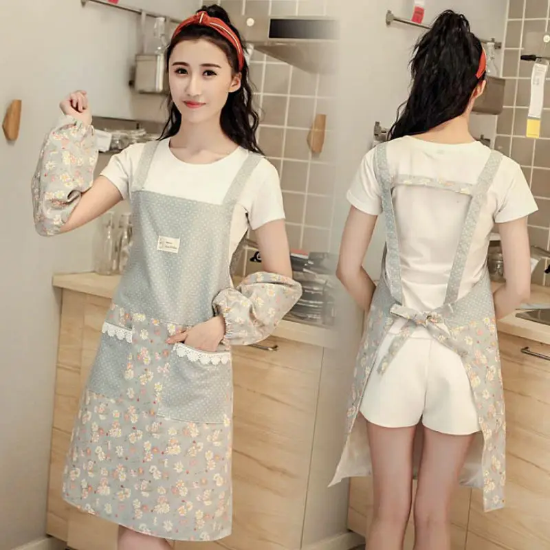 

Kitchen Apron Woman Household Man Cooking Men Women Chef Oil-proof Waterproof Adult Fashion Coffee Overalls Wipe Hand Pinafore