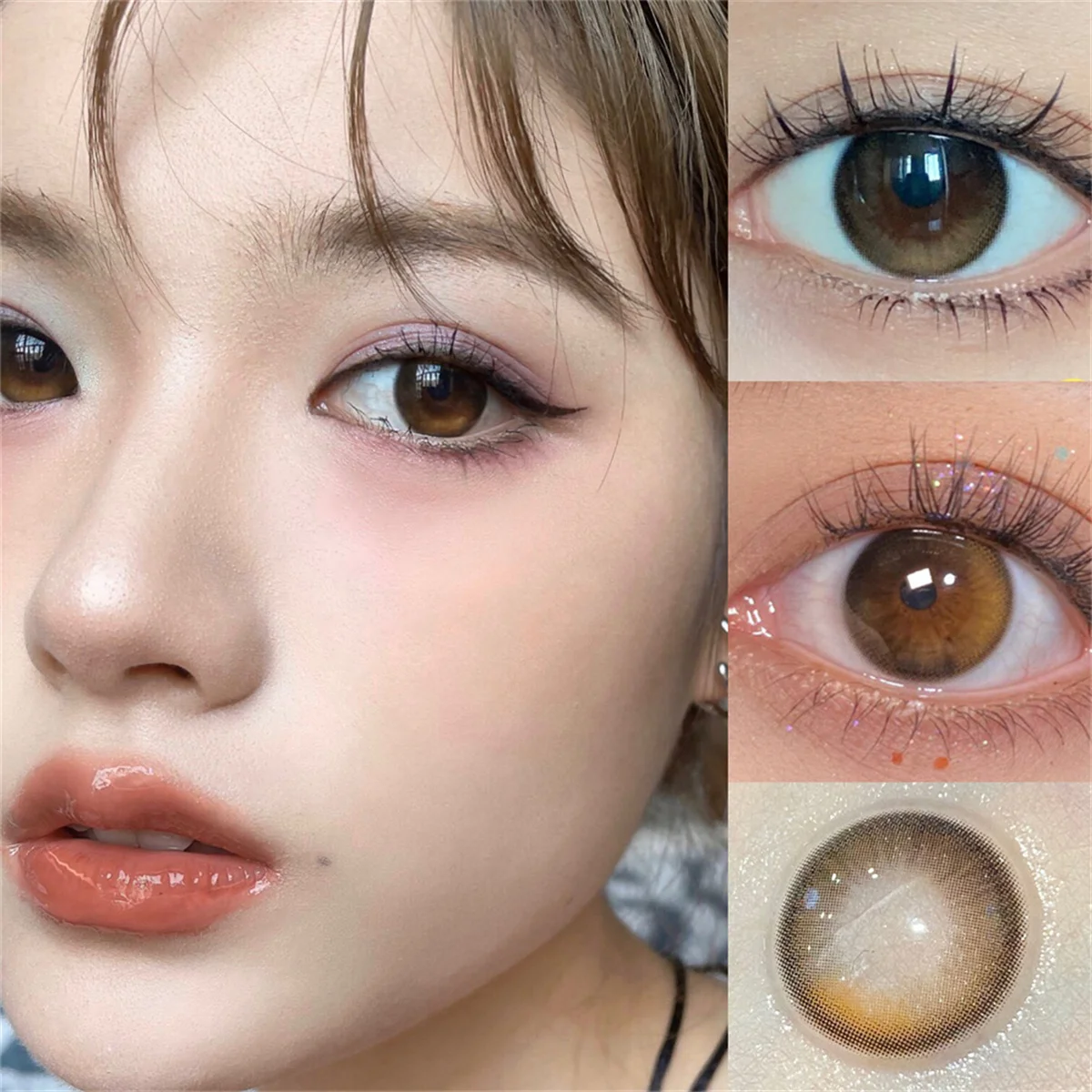 Prescription myopia 0-800 degrees pupil Colored Contact Lenses eyes Cosmetic Natural contact lens yearly