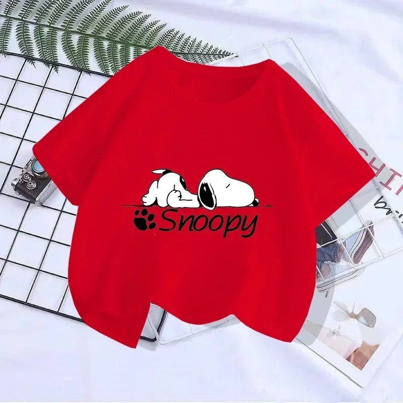 thumbnail image 1 of Camiseta de algodón de dibujos animados de Snoopy para niños y niñas, camiseta de moda para niños y niñas, camiseta de verano para niños, camiseta de moda para niños, camiseta superior 2024, 1 of 5
