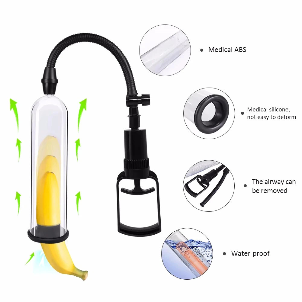 Penis Vacuum Pump Manual Vacuum Stimulate for Man Extender Penis Pump Male Enlarger Trainer Masturbation Adults Sex Toys 18