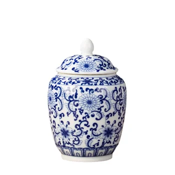 Blue Porcelain Tea Jar 1